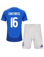 Itálie Bryan Cristante #16 Domácí dres pro děti ME 2024 Krátký Rukáv (+ trenýrky)